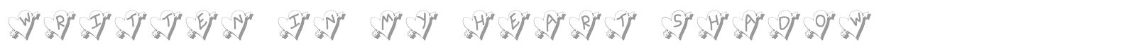 Written In My Heart Shadow font preview
